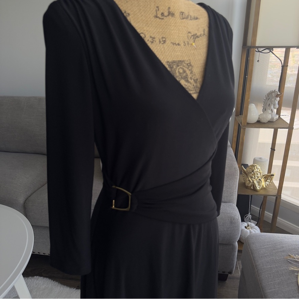 Ralph Lauren Black Long Sleeve Dress - Picture 5 of 10